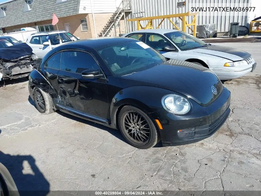 2014 Volkswagen Beetle VIN: 3VWJ17ATXEM636977 Lot: 40259804