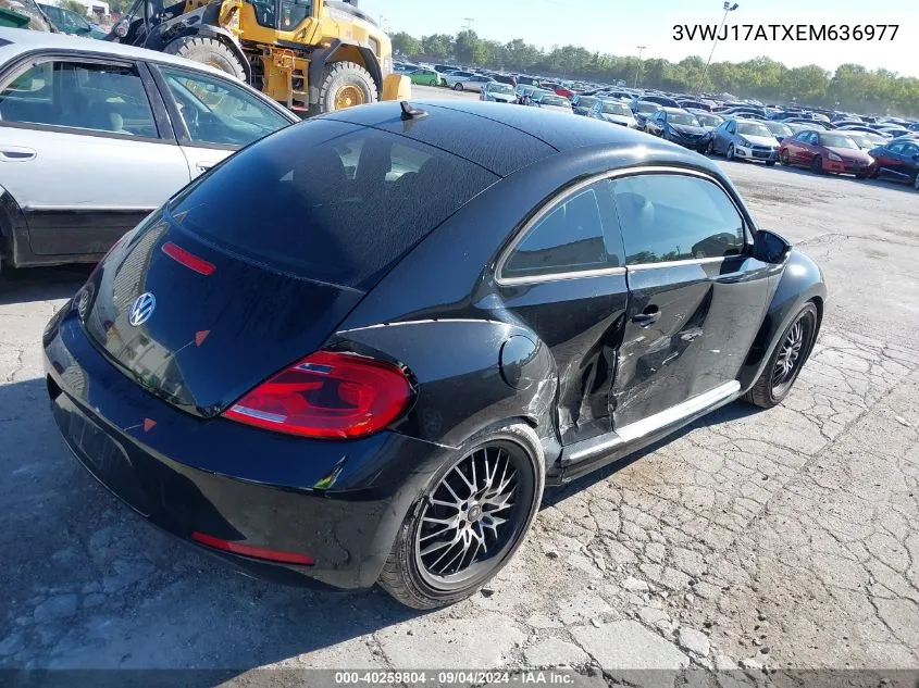 2014 Volkswagen Beetle VIN: 3VWJ17ATXEM636977 Lot: 40259804