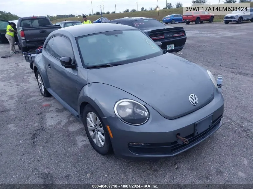 2014 Volkswagen Beetle VIN: 3VWF17AT4EM638424 Lot: 40487718