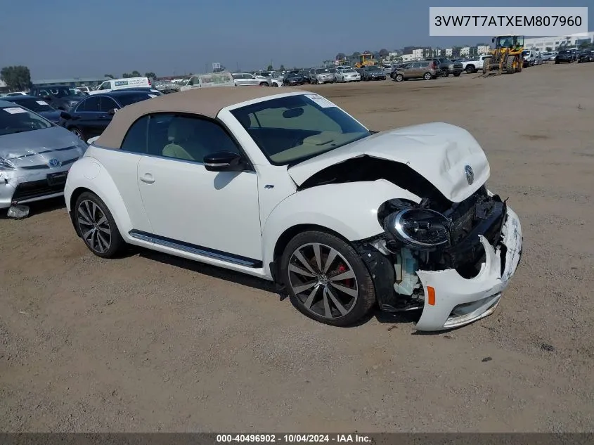 3VW7T7ATXEM807960 2014 Volkswagen Beetle 2.0T R-Line