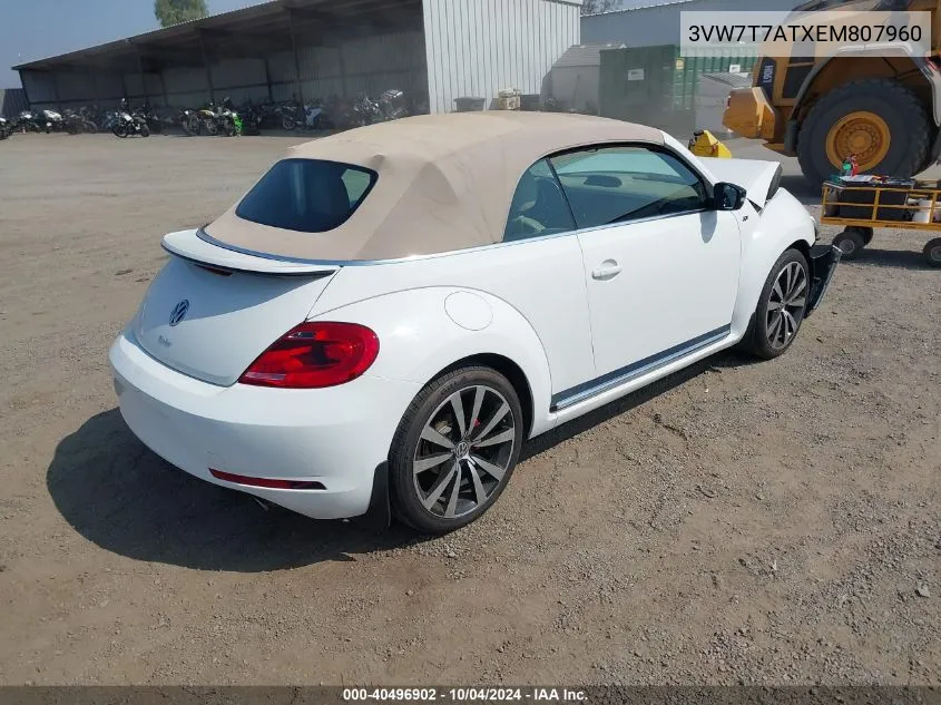 3VW7T7ATXEM807960 2014 Volkswagen Beetle 2.0T R-Line