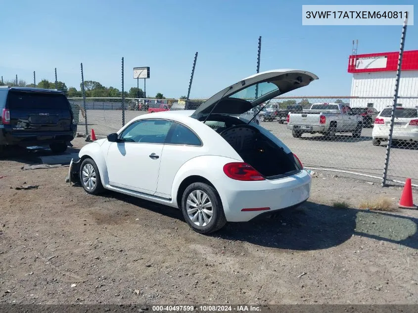 2014 Volkswagen Beetle 1.8T Entry VIN: 3VWF17ATXEM640811 Lot: 40497599