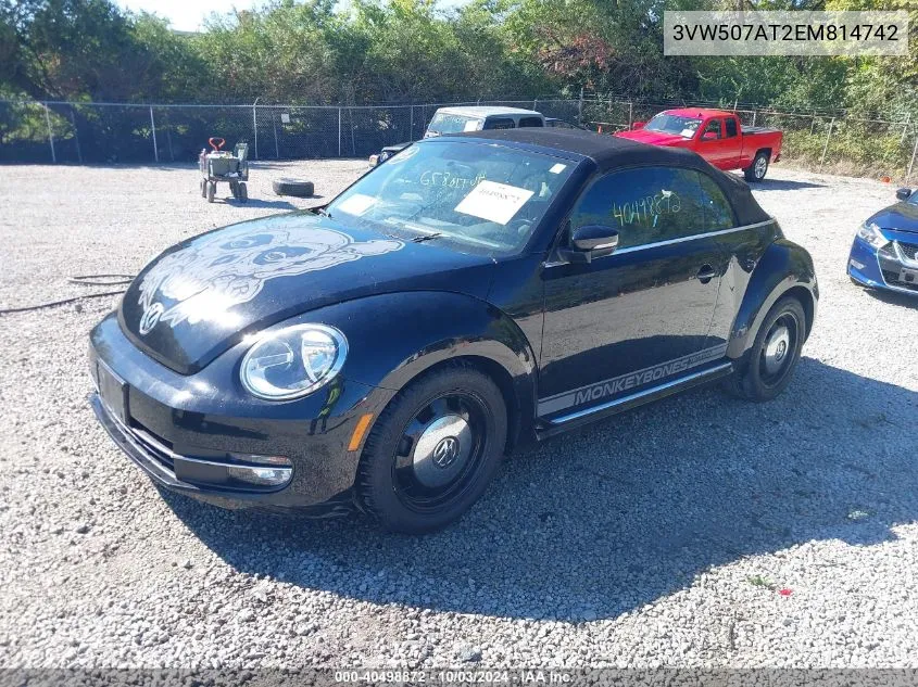 2014 Volkswagen Beetle 1.8T VIN: 3VW507AT2EM814742 Lot: 40498872