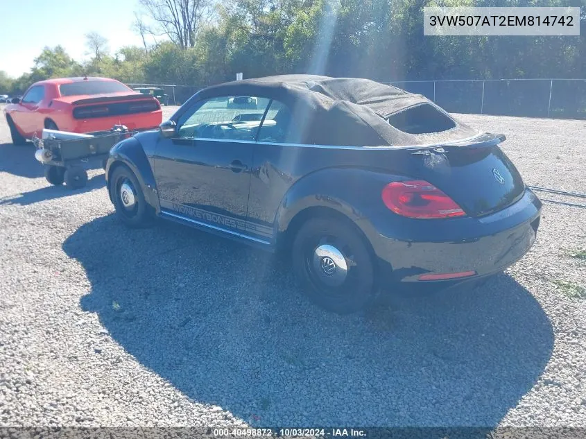 2014 Volkswagen Beetle 1.8T VIN: 3VW507AT2EM814742 Lot: 40498872