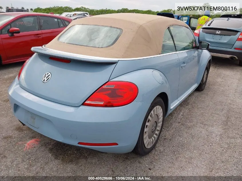 3VW5X7AT1EM800116 2014 Volkswagen Beetle