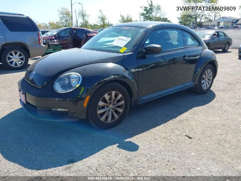 2014 Volkswagen Beetle 2.5L Entry VIN: 3VWFP7AT2EM609809 Lot: 40530416