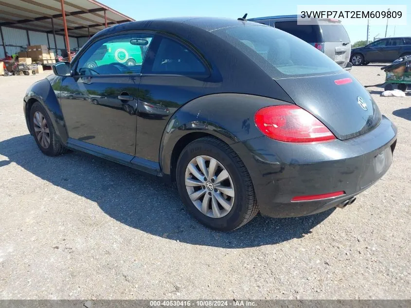 2014 Volkswagen Beetle 2.5L Entry VIN: 3VWFP7AT2EM609809 Lot: 40530416