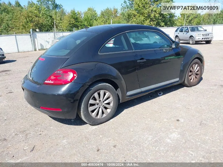 2014 Volkswagen Beetle 2.5L Entry VIN: 3VWFP7AT2EM609809 Lot: 40530416