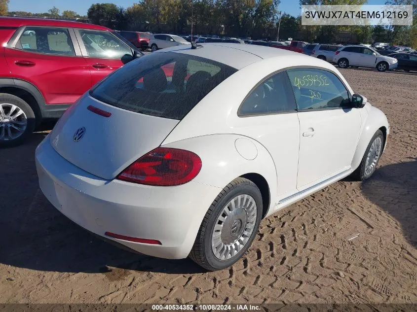 2014 Volkswagen Beetle VIN: 3VWJX7AT4EM612169 Lot: 40534352