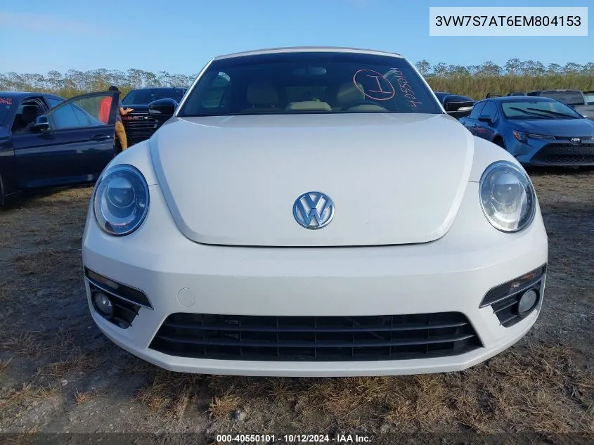 2014 Volkswagen Beetle Turbo VIN: 3VW7S7AT6EM804153 Lot: 40550101