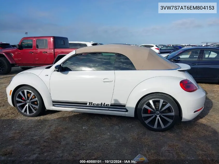 2014 Volkswagen Beetle Turbo VIN: 3VW7S7AT6EM804153 Lot: 40550101