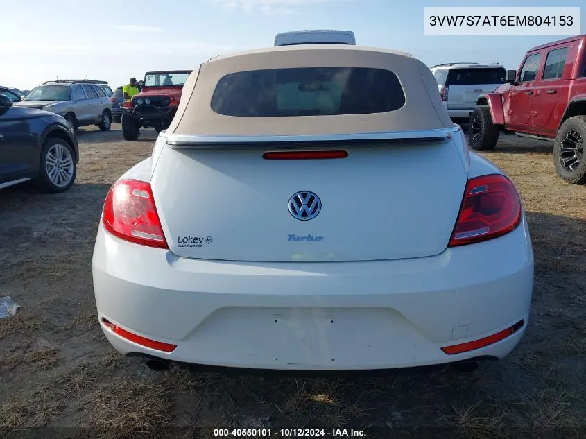 2014 Volkswagen Beetle Turbo VIN: 3VW7S7AT6EM804153 Lot: 40550101