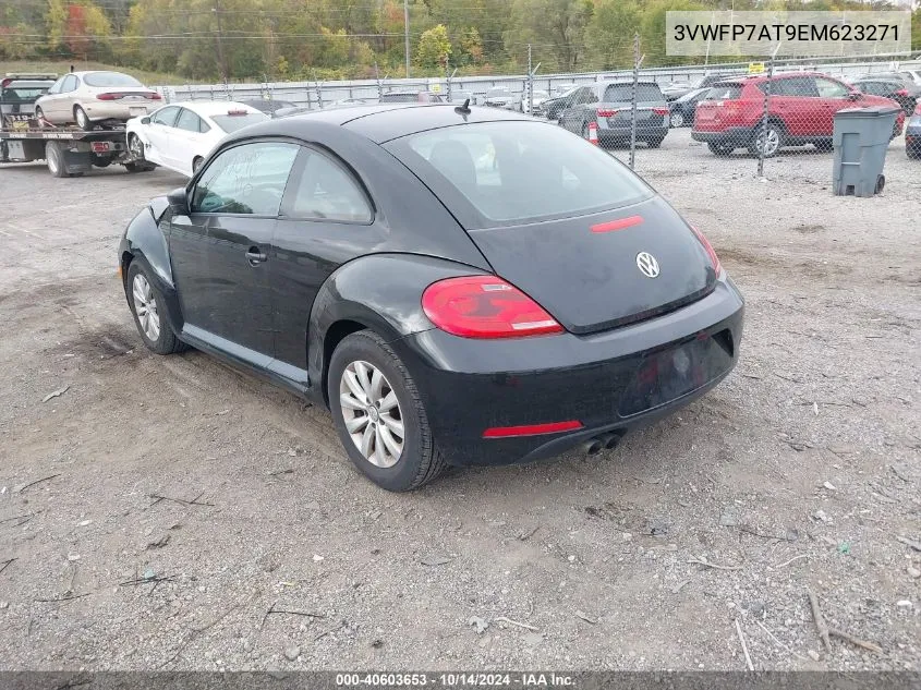 2014 Volkswagen Beetle 2.5L Entry VIN: 3VWFP7AT9EM623271 Lot: 40603653