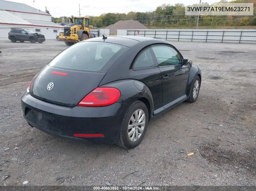 2014 Volkswagen Beetle 2.5L Entry VIN: 3VWFP7AT9EM623271 Lot: 40603653