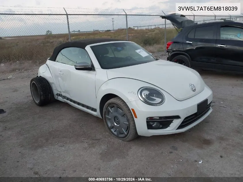 2014 Volkswagen Beetle 2.0L Tdi VIN: 3VW5L7AT6EM818039 Lot: 40693756