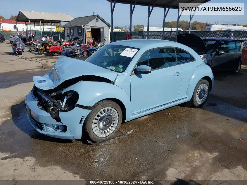 2014 Volkswagen Beetle 1.8T VIN: 3VWJ17AT9EM666620 Lot: 40725100