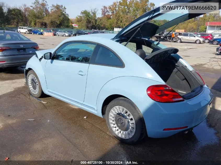 2014 Volkswagen Beetle 1.8T VIN: 3VWJ17AT9EM666620 Lot: 40725100