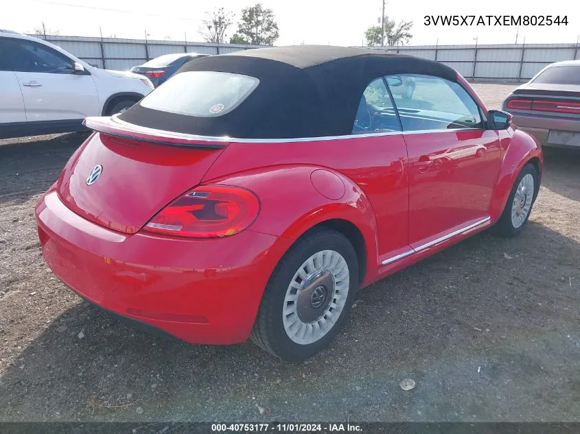 2014 Volkswagen Beetle 2.5L VIN: 3VW5X7ATXEM802544 Lot: 40753177