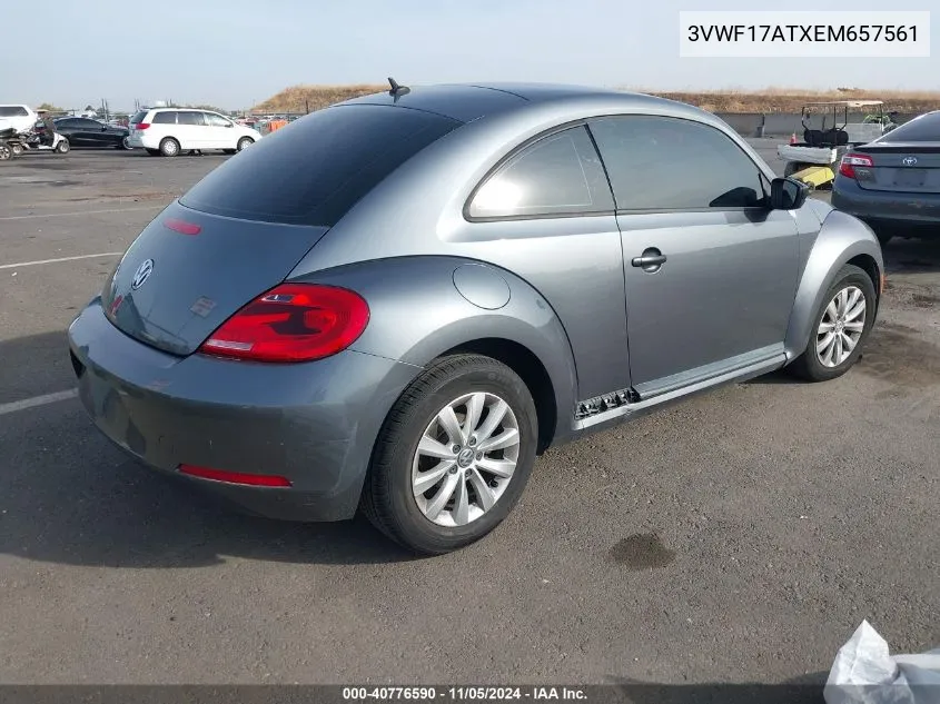 2014 Volkswagen Beetle 1.8T Entry VIN: 3VWF17ATXEM657561 Lot: 40776590