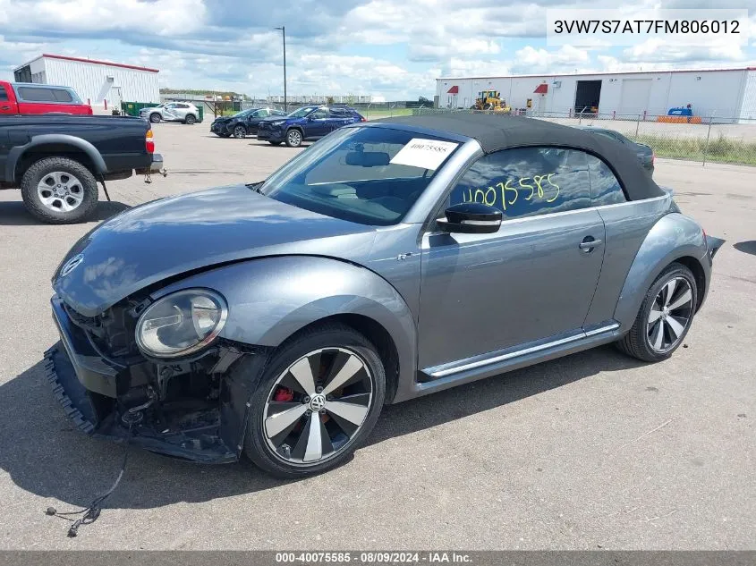 2015 Volkswagen Beetle 2.0T R-Line VIN: 3VW7S7AT7FM806012 Lot: 40075585