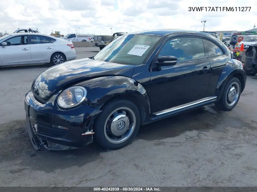 2015 Volkswagen Beetle 1.8T Classic VIN: 3VWF17AT1FM611277 Lot: 40242039