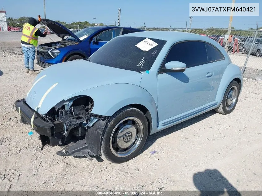 3VWJ07ATXFM640421 2015 Volkswagen Beetle 1.8T