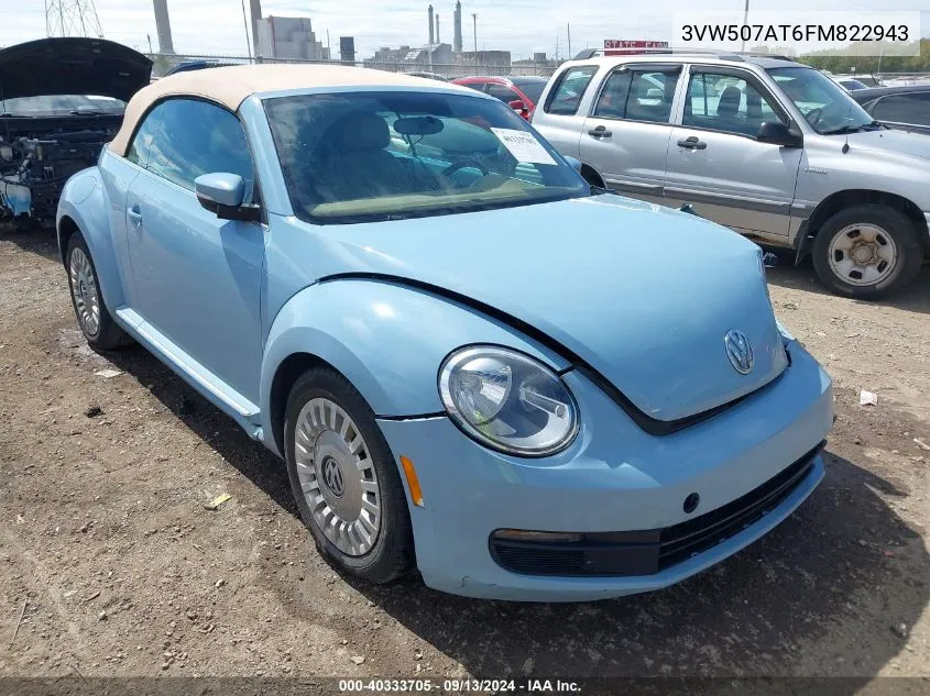 2015 Volkswagen Beetle 1.8T VIN: 3VW507AT6FM822943 Lot: 40333705