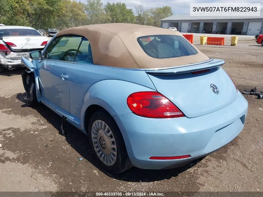 2015 Volkswagen Beetle 1.8T VIN: 3VW507AT6FM822943 Lot: 40333705