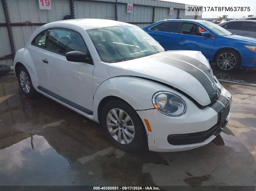 2015 Volkswagen Beetle 1.8T Fleet Edition VIN: 3VWF17AT8FM637875 Lot: 40350551