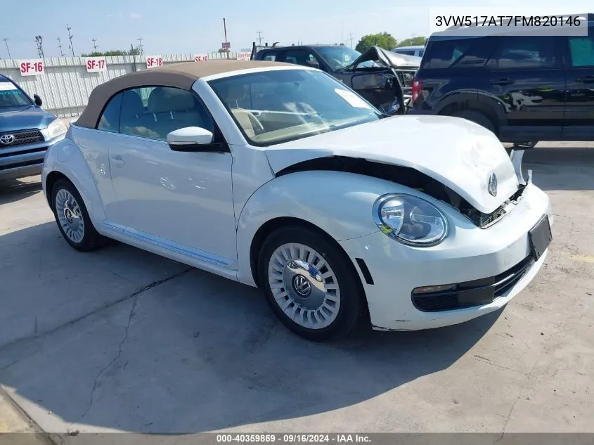 3VW517AT7FM820146 2015 Volkswagen Beetle 1.8T