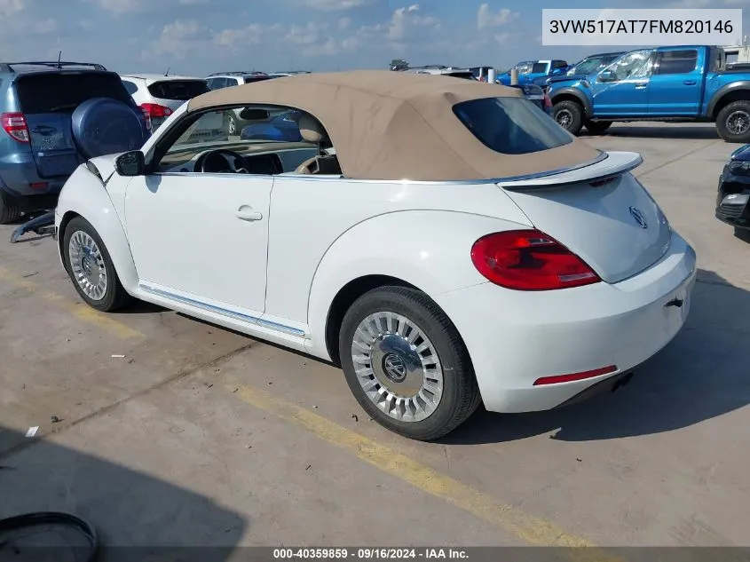 3VW517AT7FM820146 2015 Volkswagen Beetle 1.8T