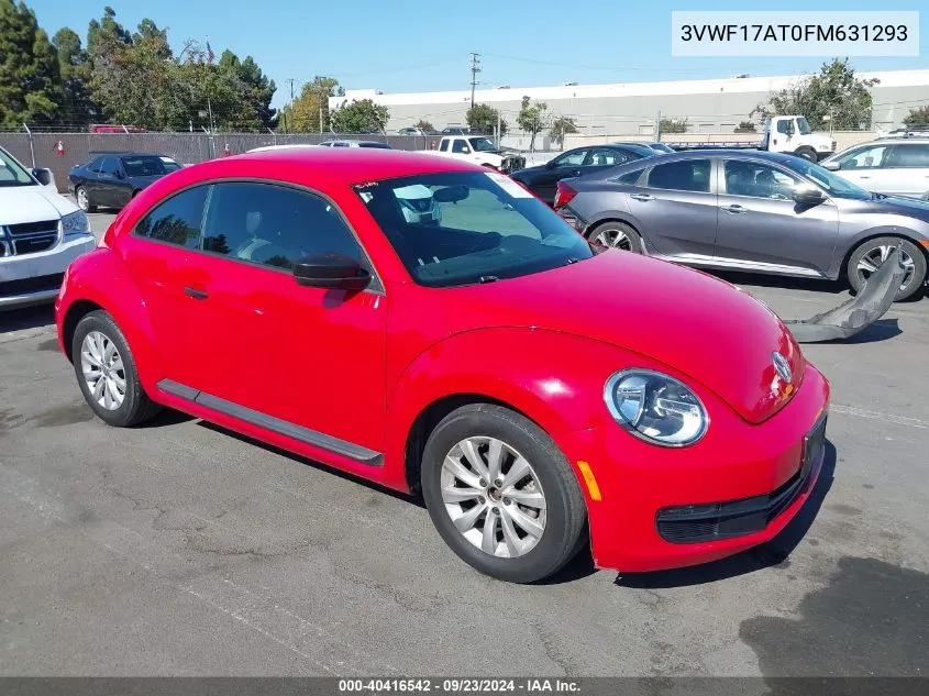 2015 Volkswagen Beetle 1.8T Fleet Edition VIN: 3VWF17AT0FM631293 Lot: 40416542