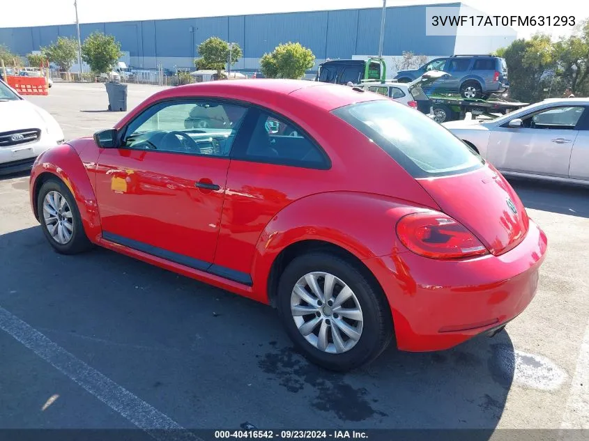 2015 Volkswagen Beetle 1.8T Fleet Edition VIN: 3VWF17AT0FM631293 Lot: 40416542