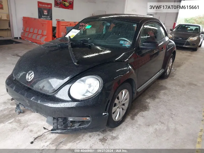 2015 Volkswagen Beetle 1.8T Fleet Edition VIN: 3VWF17AT0FM615661 Lot: 40449881