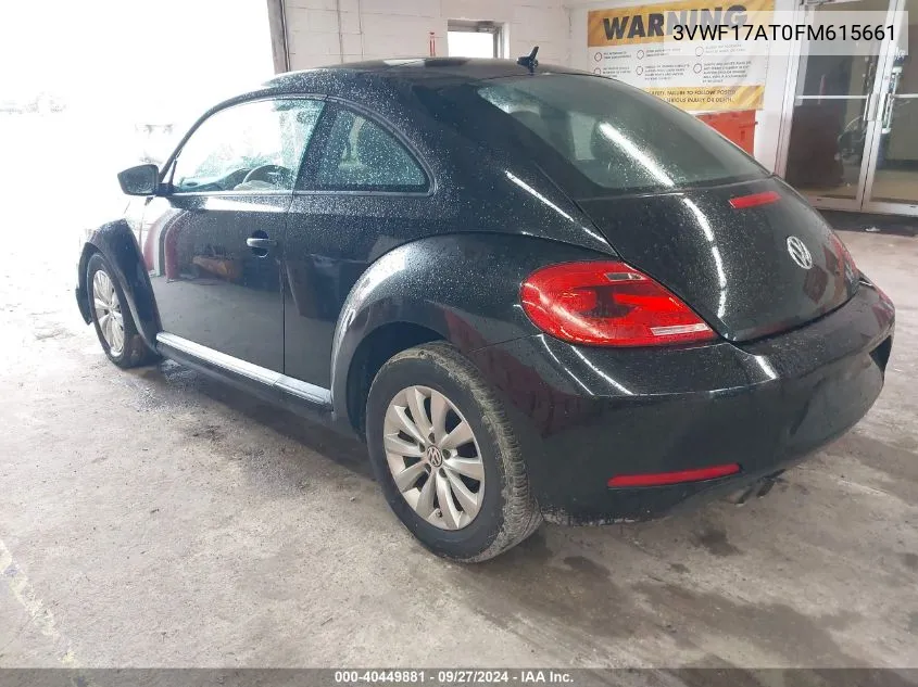 2015 Volkswagen Beetle 1.8T Fleet Edition VIN: 3VWF17AT0FM615661 Lot: 40449881