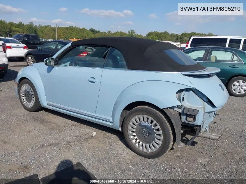 3VW517AT3FM805210 2015 Volkswagen Beetle 1.8T