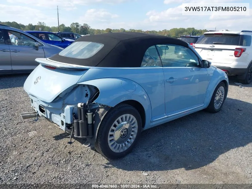 3VW517AT3FM805210 2015 Volkswagen Beetle 1.8T