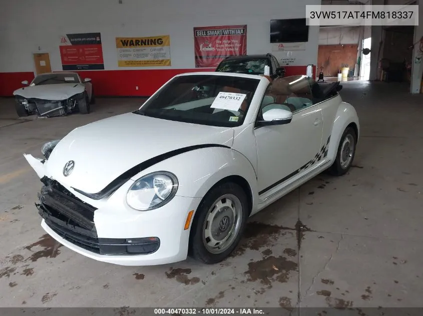 2015 Volkswagen Beetle 1.8T VIN: 3VW517AT4FM818337 Lot: 40470332