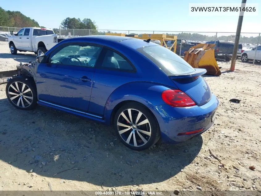 2015 Volkswagen Beetle 2.0T R-Line VIN: 3VWVS7AT3FM614626 Lot: 40591378