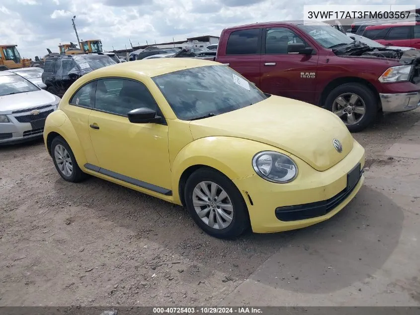 3VWF17AT3FM603567 2015 Volkswagen Beetle 1.8T Fleet Edition