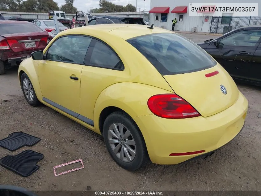 3VWF17AT3FM603567 2015 Volkswagen Beetle 1.8T Fleet Edition