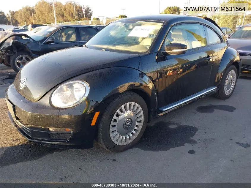 2015 Volkswagen Beetle 1.8T VIN: 3VWJ07AT9FM631564 Lot: 40739303