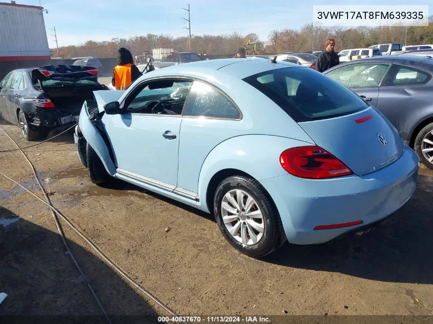 2015 Volkswagen Beetle 1.8T Fleet Edition VIN: 3VWF17AT8FM639335 Lot: 40837670