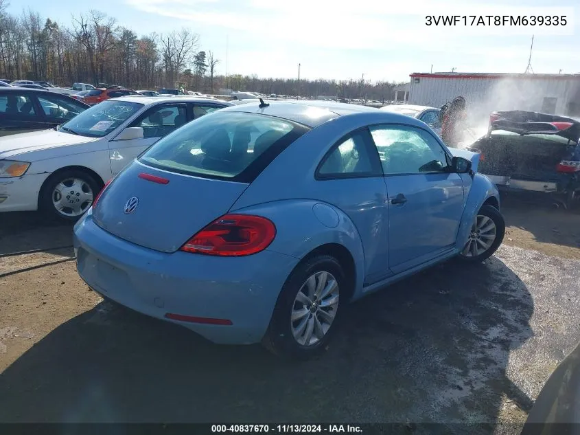 2015 Volkswagen Beetle 1.8T Fleet Edition VIN: 3VWF17AT8FM639335 Lot: 40837670