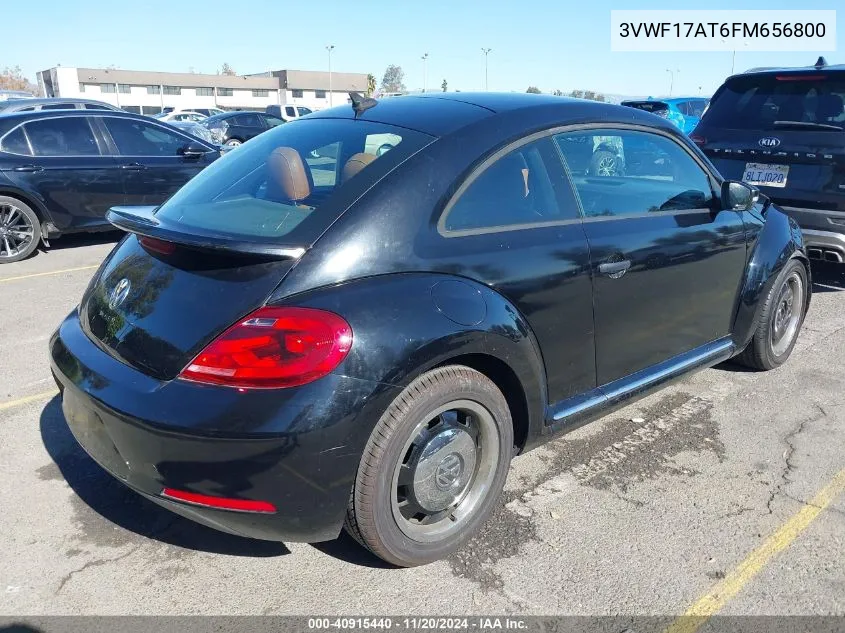 2015 Volkswagen Beetle 1.8T Classic VIN: 3VWF17AT6FM656800 Lot: 40915440