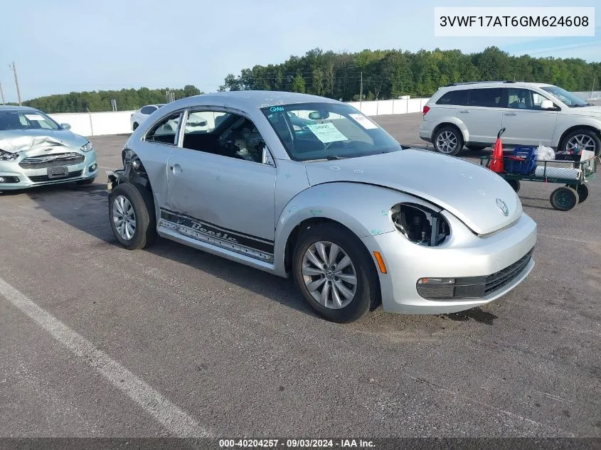 2016 Volkswagen Beetle 1.8T Fleet Edition VIN: 3VWF17AT6GM624608 Lot: 40204257