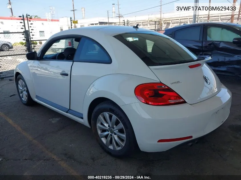 2016 Volkswagen Beetle 1.8T S VIN: 3VWF17AT0GM629433 Lot: 40219235