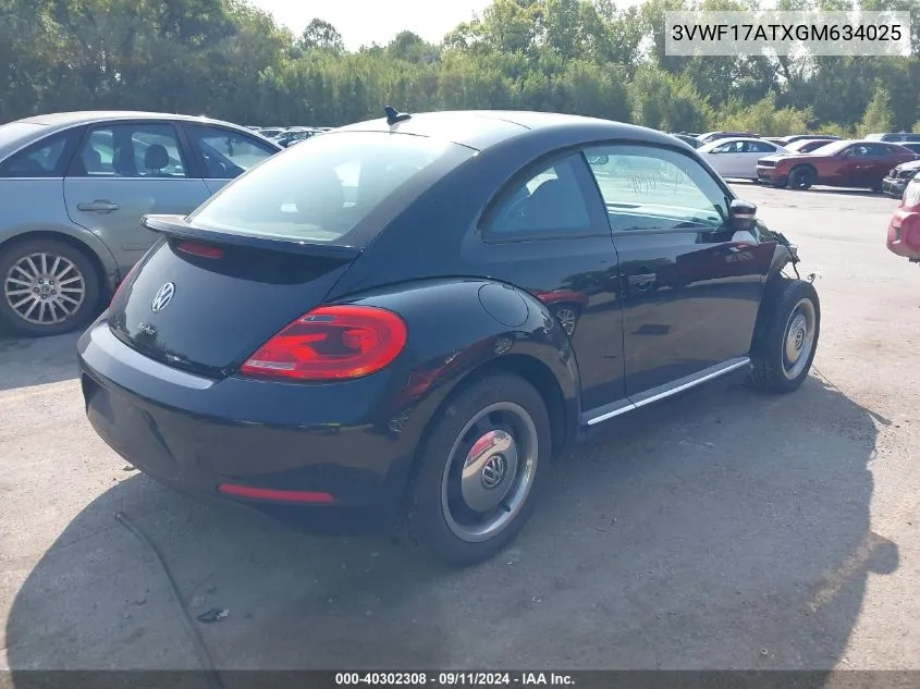 3VWF17ATXGM634025 2016 Volkswagen Beetle 1.8T Classic