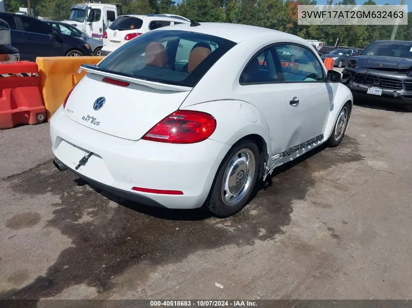 2016 Volkswagen Beetle 1.8T Classic VIN: 3VWF17AT2GM632463 Lot: 40518683