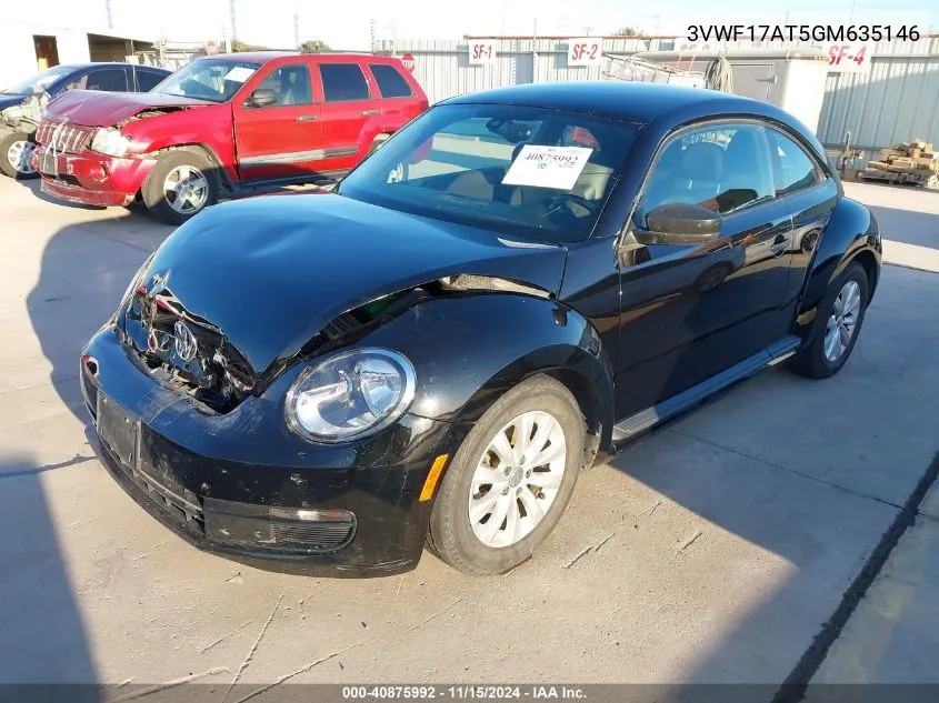 2016 Volkswagen Beetle 1.8T S VIN: 3VWF17AT5GM635146 Lot: 40875992